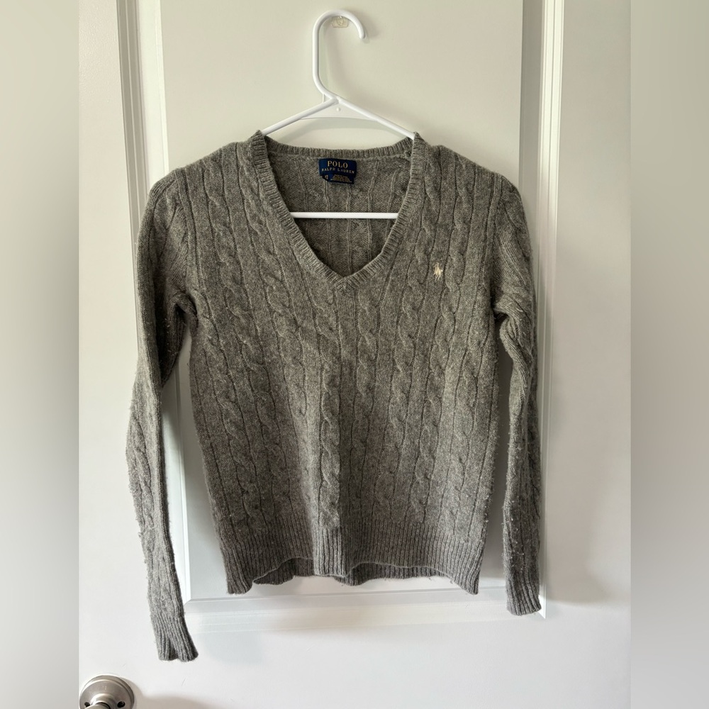 Womens Polo Ralph Lauren grey sweater. Size x-small